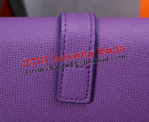 Hermes Jige Clutch Bag Calfskin Leather H8057 Purple