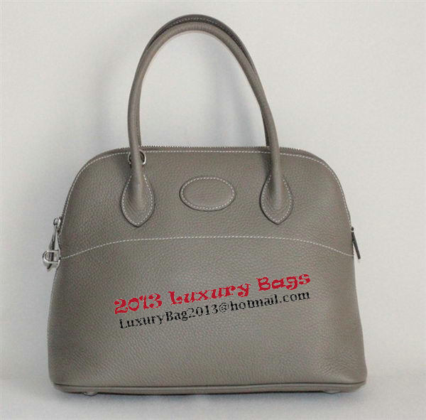 Hermes Bolide 37CM Calfskin Leather Tote Bags H509084 Grey