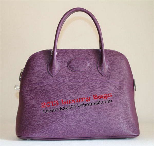 Hermes Bolide 37CM Calfskin Leather Tote Bags H509084 Purple