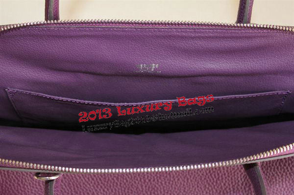 Hermes Bolide 37CM Calfskin Leather Tote Bags H509084 Purple