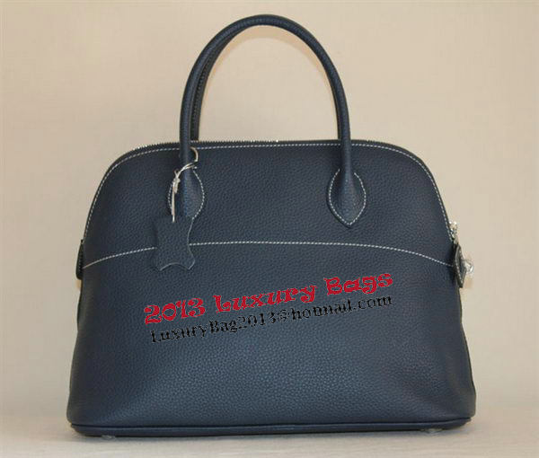 Hermes Bolide 37CM Calfskin Leather Tote Bags H509084 Royal