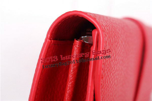 Hermes Jige Clutch Bag Calfskin Leather HQ864 Red