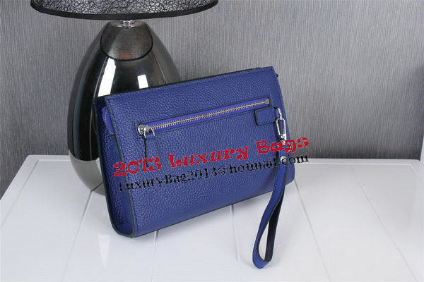 Hermes Jige Clutch Bag Calfskin Leather HQ8059 Blue