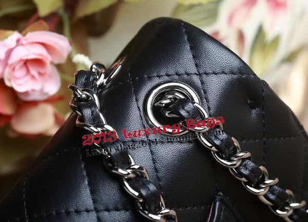 Chanel 2.55 Series Bag Original Black Sheepskin CHA1112 Silver