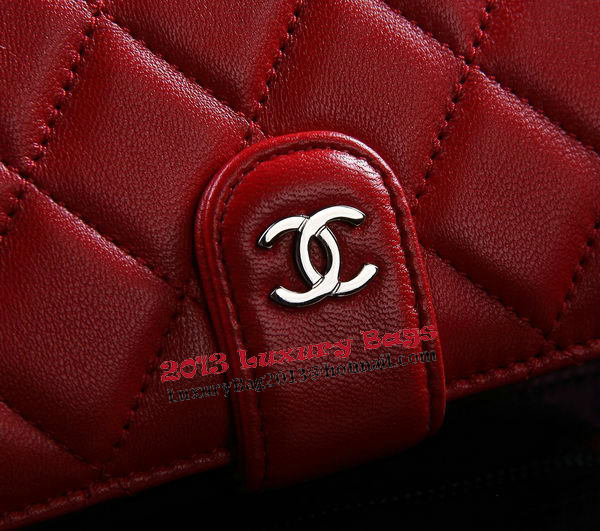 Chanel Matelasse Bi-Fold Wallet Sheepskin Leater A31506 Red