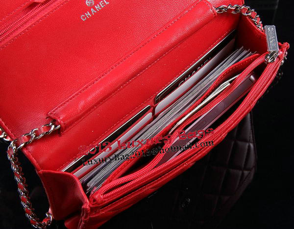 Chanel Matelasse Wallet Sheepskin Leater A31557 Red