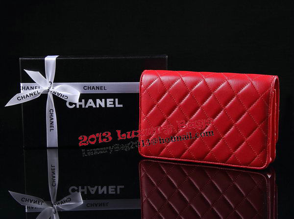 Chanel Matelasse Wallet Sheepskin Leater A31557 Red