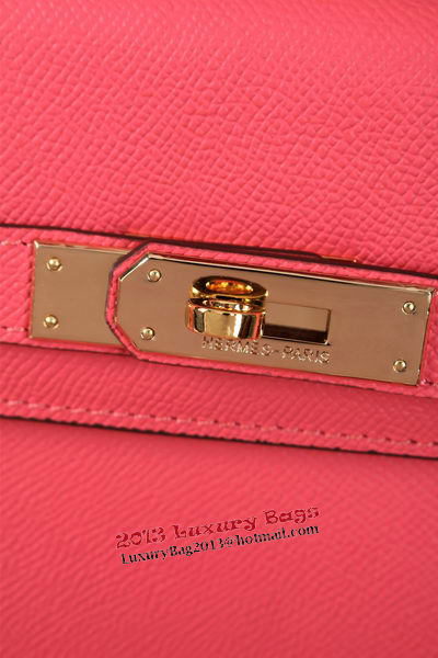 Hermes Kelly 32cm Shoulder Bags Grained Leather Red