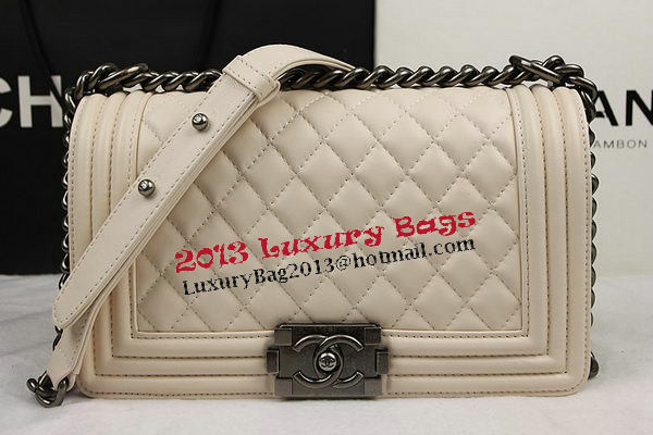 Boy Chanel Flap Shoulder Bags Original Sheepskin Leather A67025 Beige