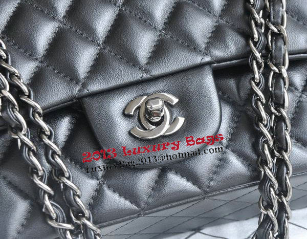 Chanel 2.55 Series Bags Black Sheepskin Leather CHA1112 Silver