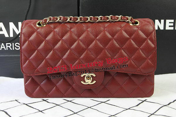 Chanel 2.55 Series Bags Burgundy Cannage Pattern Leather CFA1112 Gold