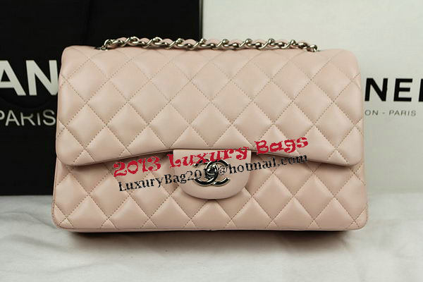 Chanel Classic Flap Bag Beige Original Leather CF1113 Silver