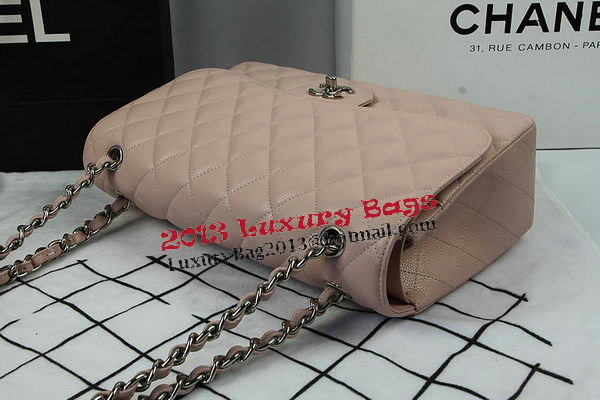 Chanel Classic Flap Bag Pink Cannage Pattern CF1113 Silver