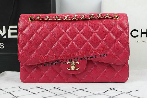 Chanel Classic Flap Bag Rose Cannage Pattern CF1113 Gold