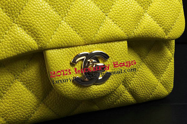 Chanel Classic MINI Flap Bag Lemon Cannage Pattern CF1115 Gold