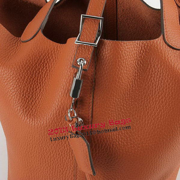 Hermes Picotin Lock MM Bags Clemence Leather H8616 Orange