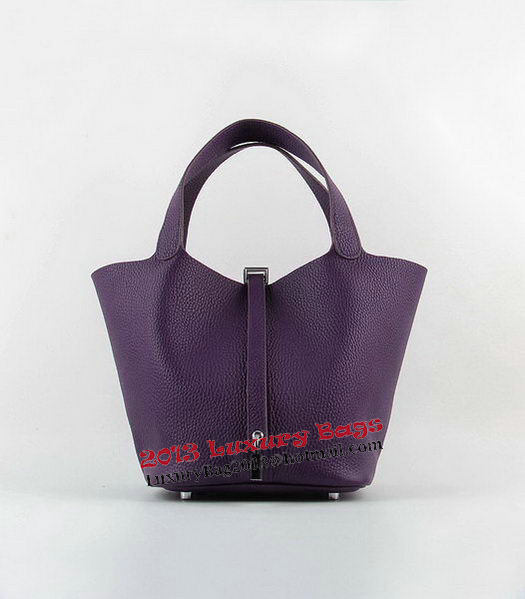 Hermes Picotin Lock MM Bags Clemence Leather H8616 Purple