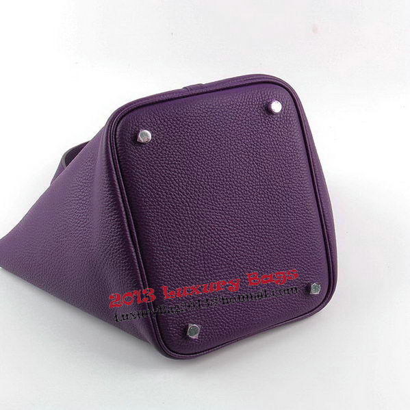 Hermes Picotin Lock MM Bags Clemence Leather H8616 Purple