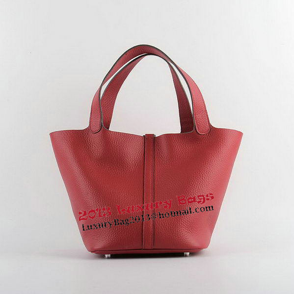 Hermes Picotin Lock MM Bags Clemence Leather H8616 Red