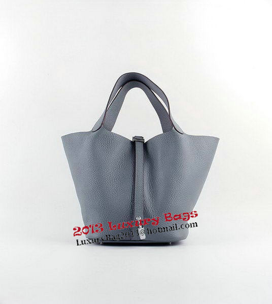 Hermes Picotin Lock PM Bags Clemence Leather H8615 Grey