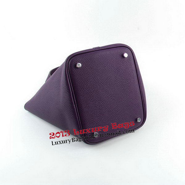 Hermes Picotin Lock PM Bags Clemence Leather H8615 Purple