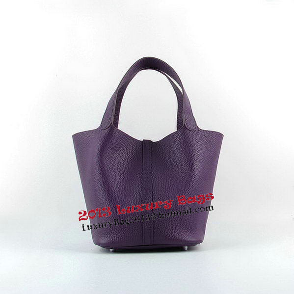 Hermes Picotin Lock PM Bags Clemence Leather H8615 Purple