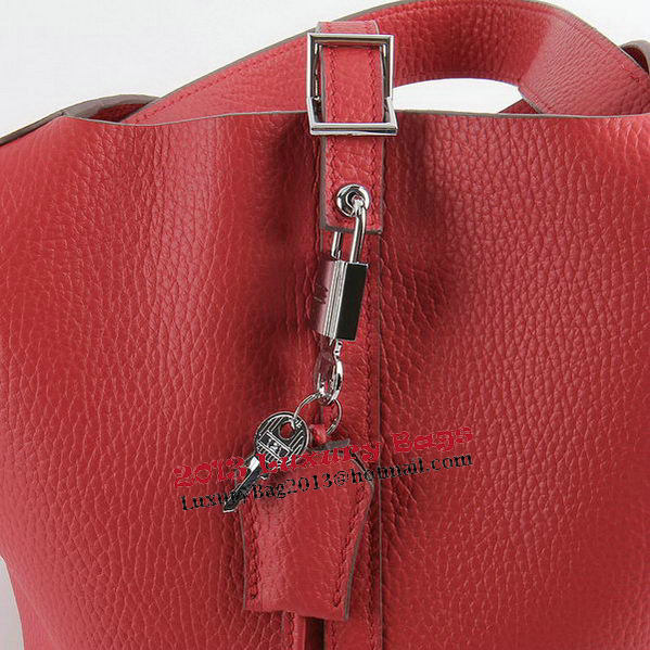 Hermes Picotin Lock PM Bags Clemence Leather H8615 Red