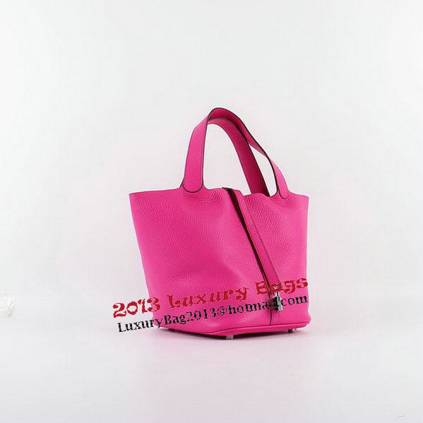 Hermes Picotin Lock PM Bags Clemence Leather H8615 Rose