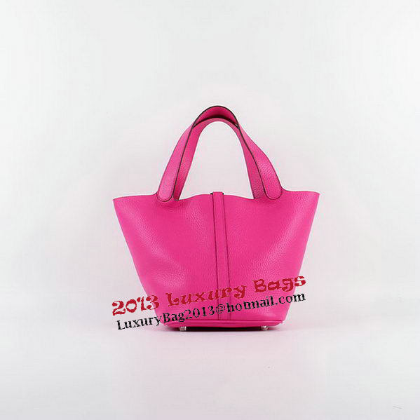 Hermes Picotin Lock PM Bags Clemence Leather H8615 Rose