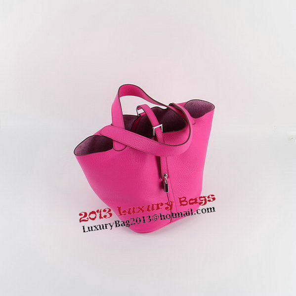 Hermes Picotin Lock PM Bags Clemence Leather H8615 Rose