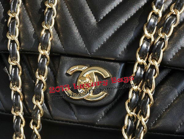 Chanel Classic Flap Bag Sheepskin Leather A92516 Black