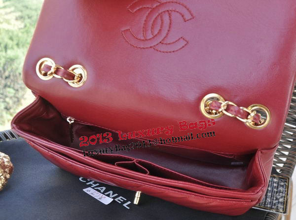 Chanel Classic Flap Bag Sheepskin Leather A92516 Burgundy