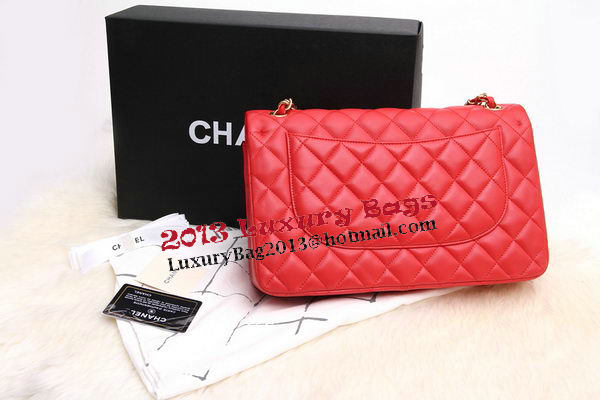 Chanel Jumbo Double Flaps Bags Original Lambskin Leather A36097 Red