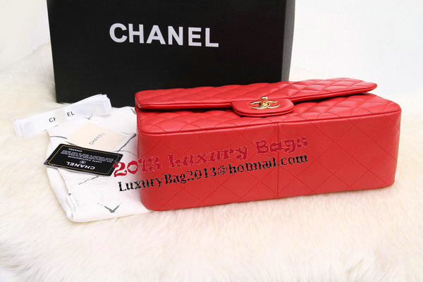 Chanel Jumbo Double Flaps Bags Original Lambskin Leather A36097 Red