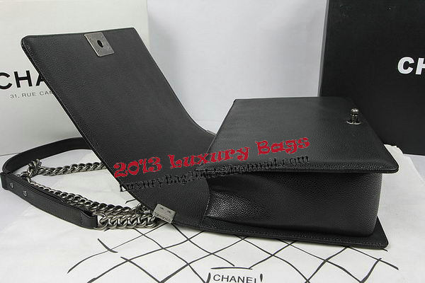 Boy Chanel Flap Shoulder Bag Original Cannage Pattern A67087 Black