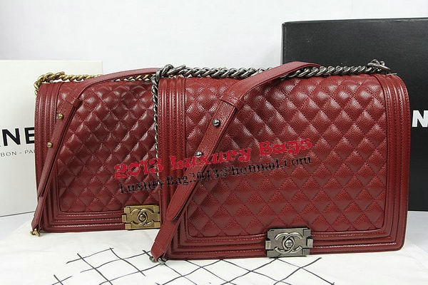 Boy Chanel Flap Shoulder Bag Original Cannage Pattern A67087 Burgundy