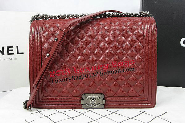 Boy Chanel Flap Shoulder Bag Original Cannage Pattern A67087 Burgundy