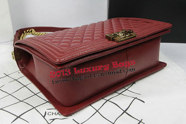 Boy Chanel Flap Shoulder Bag Original Cannage Pattern A67087 Burgundy