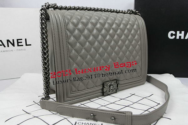 Boy Chanel Flap Shoulder Bag Original Cannage Pattern A67087 Grey