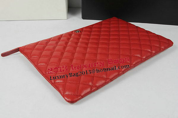 Chanel Clutch Bag Original Cannage Pattern Leather A69254 A69253 Red