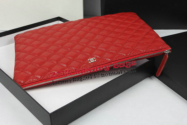 Chanel Clutch Bag Original Cannage Pattern Leather A69254 A69253 Red