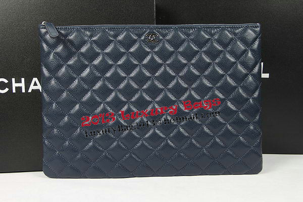 Chanel Clutch Bag Original Cannage Pattern Leather A69254 A69253 Royal