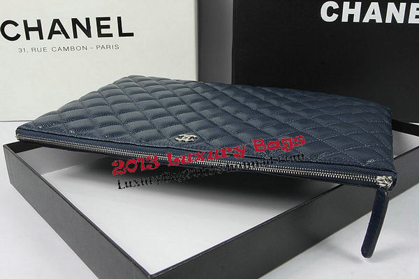 Chanel Clutch Bag Original Cannage Pattern Leather A69254 A69253 Royal