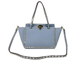 Valentino Garavani Rockstud mini Tote Bag Original Leather VG1916 SkyBlue