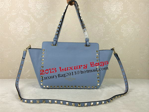 Valentino Garavani Rockstud mini Tote Bag Original Leather VG1916 SkyBlue