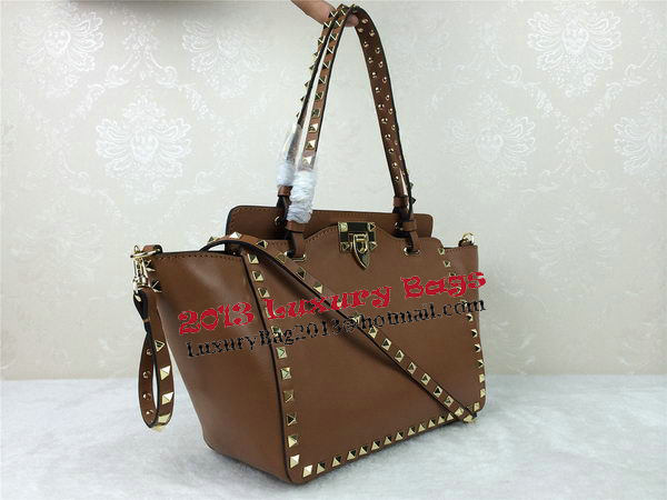 Valentino Garavani Rockstud mini Tote Bag Original Leather VG1916 Wheat