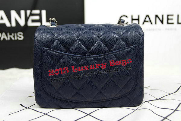 Chanel Classic MINI Flap Bag CF1115 Royal Cannage Pattern Silver