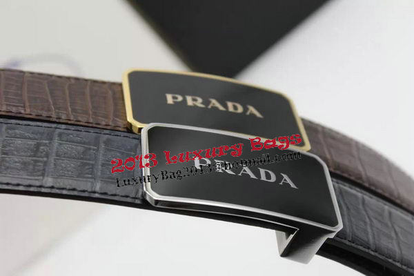 Prada 35mm Belt Croco Leather PB1128A