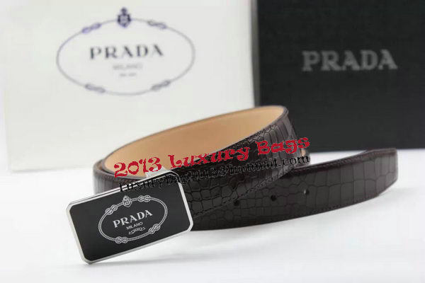 Prada 35mm Belt Croco Leather PB1128B