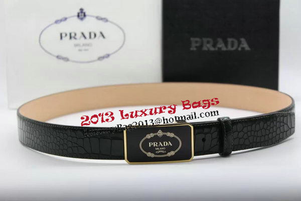 Prada 35mm Belt Croco Leather PB1128B